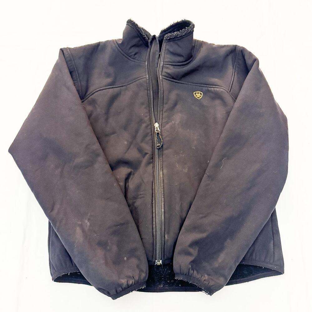 Ariat Pullover Black Fleece Lined Jacket Size XL